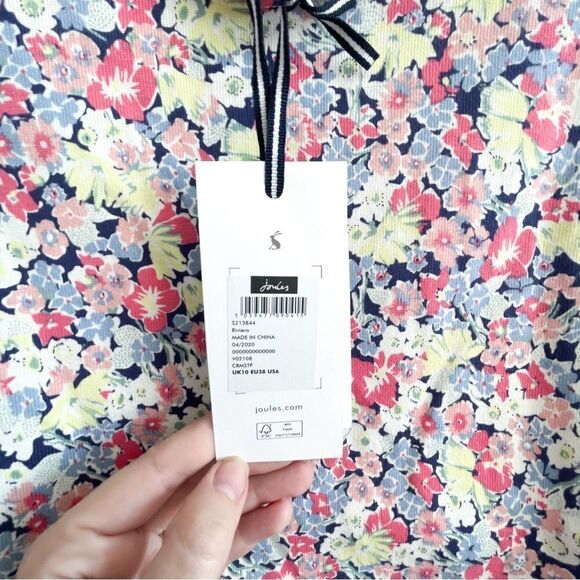 Joules Riva Floral Shift Dress Navy Ditsy Cotton Women's 6 NWT Pull On - Picture 5 of 10